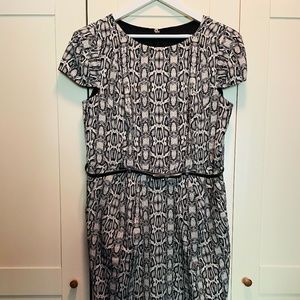 M&S Black & White Dress Size 16 (UK) with Belt